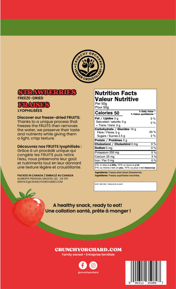 Freeze-Dried Strawberry Slices – 50g - Image 2