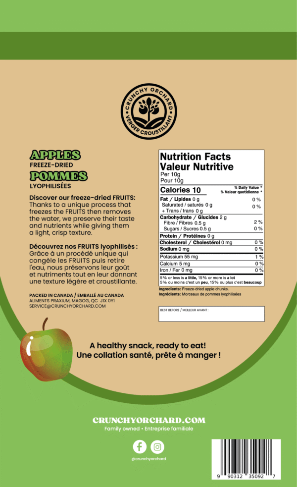 Freeze-Dried Apple Pieces – 60g - Image 2