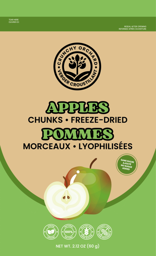 Freeze-Dried Apple Pieces – 60g
