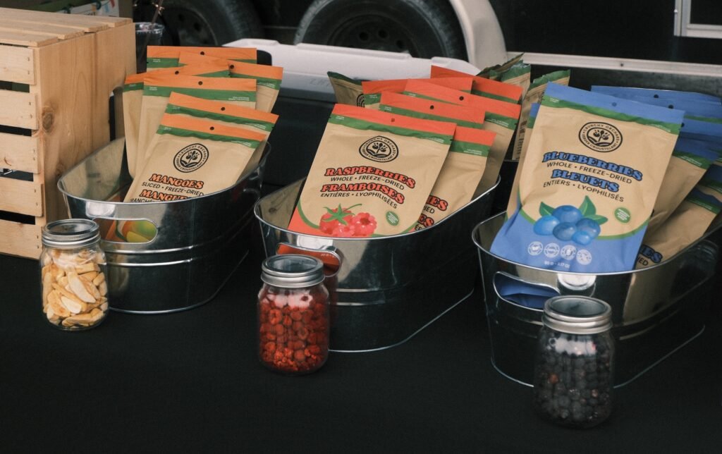 Crunchy Orchard Freeze Dried Fruits: Mango, Raspberries, and Blueberries